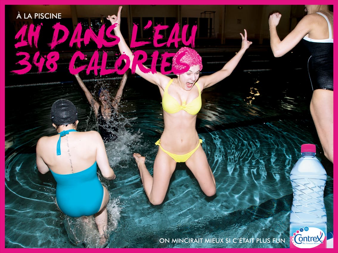 Contrex, campagne publicitaire piscine